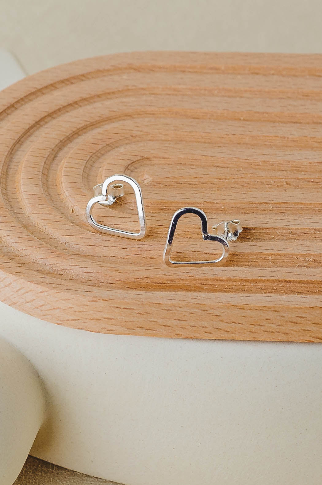 Amara | Heart Stud Earrings | LoveGem Studio image 6