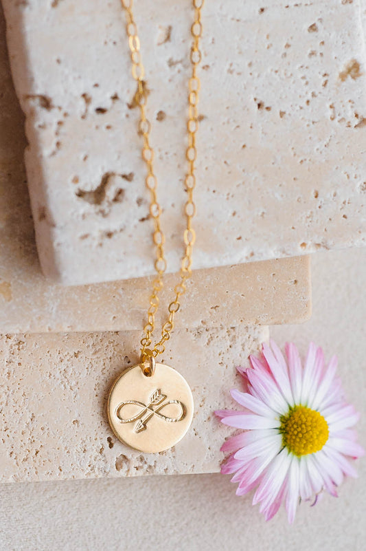 Infinity Charm Necklace | 14k Gold Filled | LoveGem Studio image 1