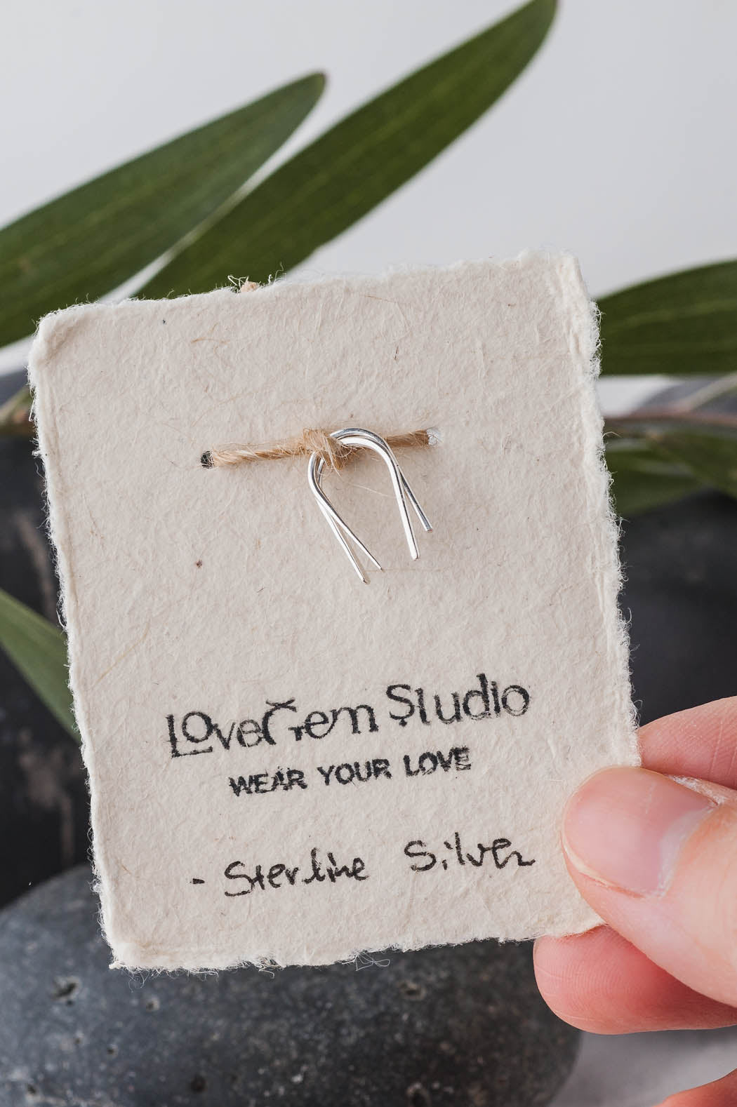 Emma | Forged Horseshoe Earrings | LoveGem Studio image 3