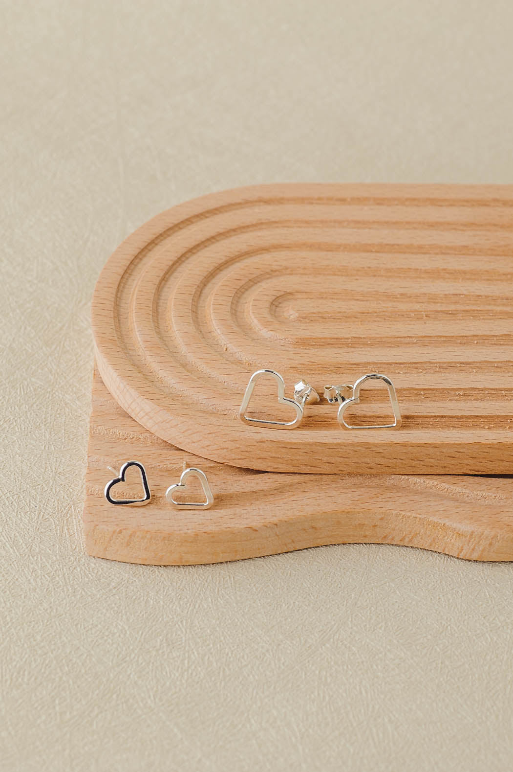 Amara | Heart Stud Earrings | LoveGem Studio image 1