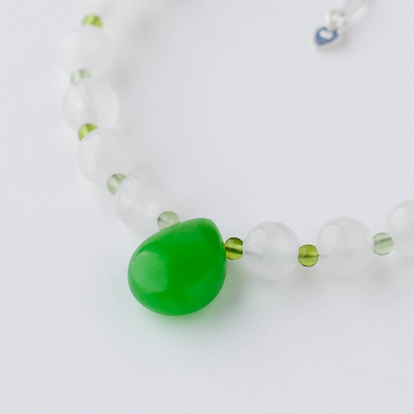 Handmade Green Jade & Peridot Bracelet – Sterling Silver Adjustable Healing Jewelry by LoveGem Studio