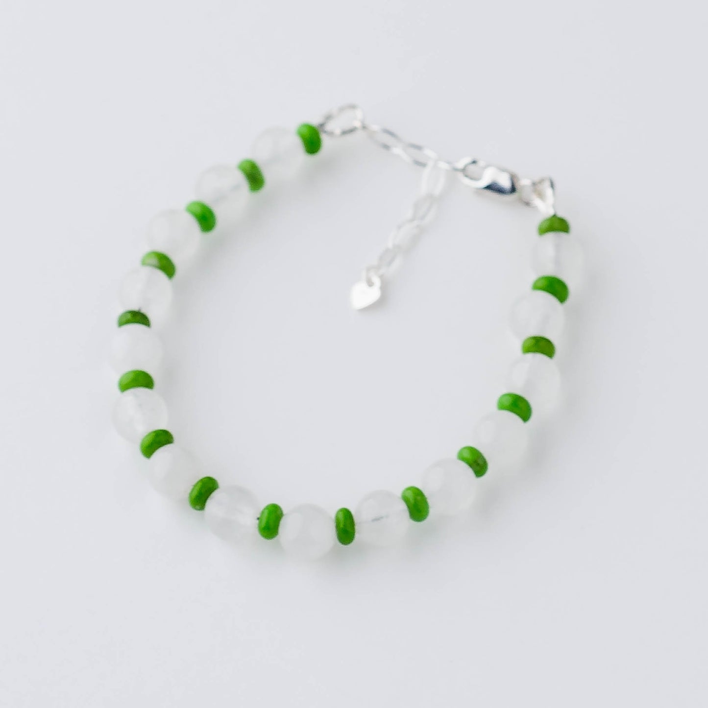 Handmade Turquoise & White Jade Bracelet – Sterling Silver Adjustable Healing Jewelry by LoveGem Studio