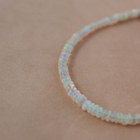 The Infinite Horizon Necklace – Graduated Fire Opal & Fused Argentium