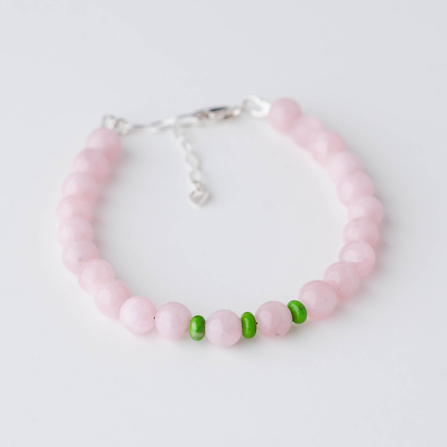 Handmade Pink Opal Bracelet – Sterling Silver with Turquoise Adjustable Healing Jewelry by LoveGem Studio