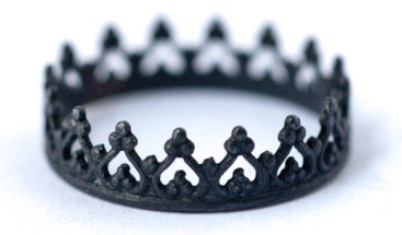 Queen Crown Ring – Oxidized Silver Stackable Rings