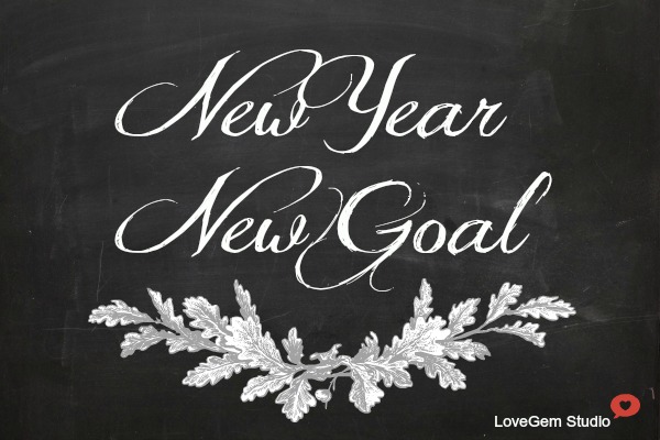New Year Free Printables - New Goal Chalkboard Quote 