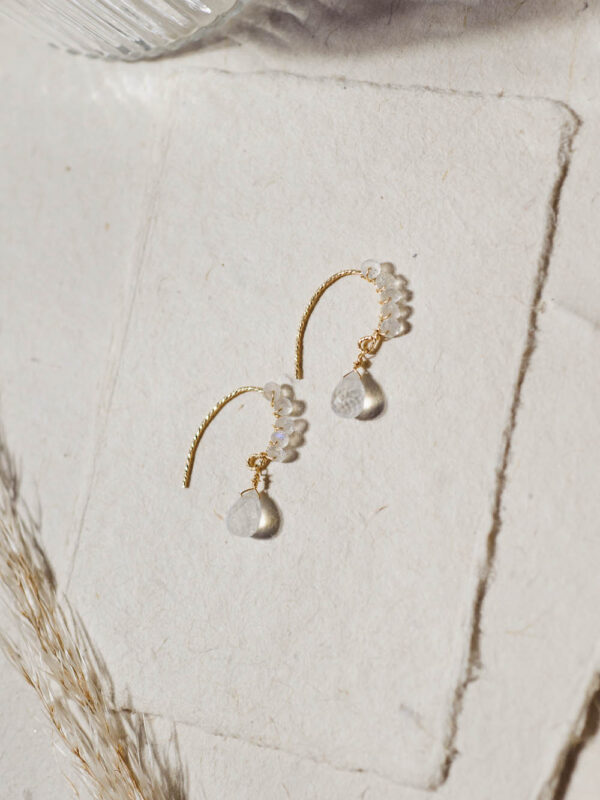 Moonstone Drop Earrings / Gold-Filled