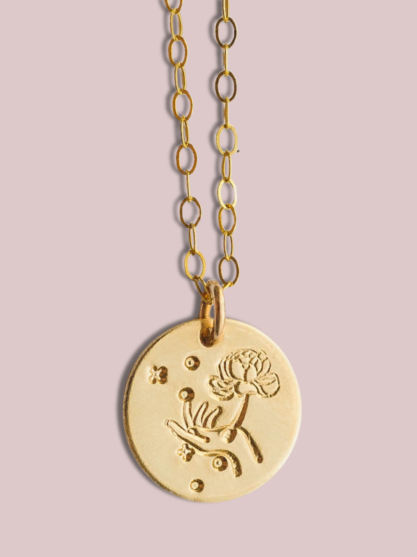 Self-Love Flower Charm Necklace | 14k Gold Filled | LoveGem Studio