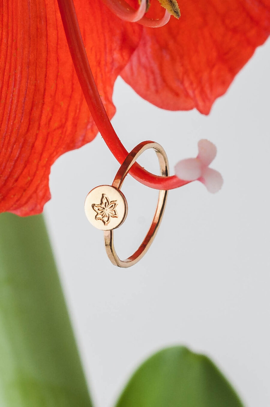 Zara | Birth Flower Ring in 14k Gold Filled | LoveGem Studio