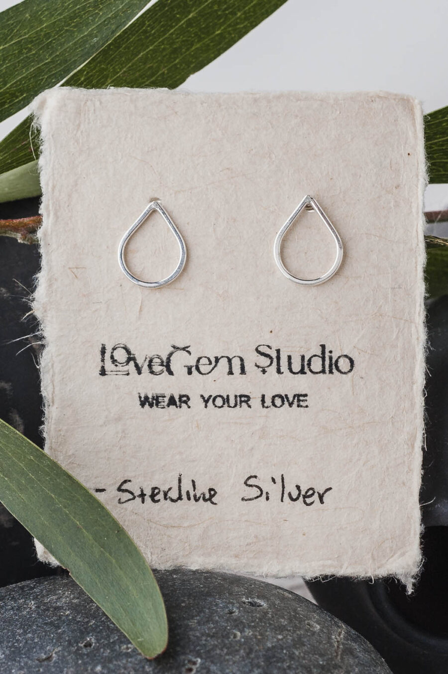 Nia | Teardrop Stud Earrings | LoveGem Studio - Image 6