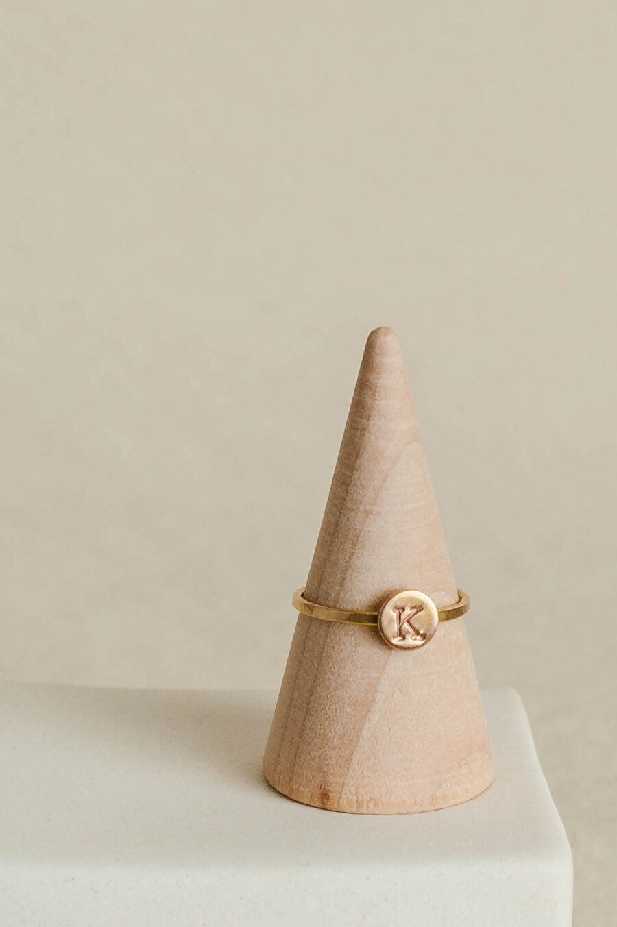 Ella | Initial Ring in 14k Gold Filled | LoveGem Studio - Image 2