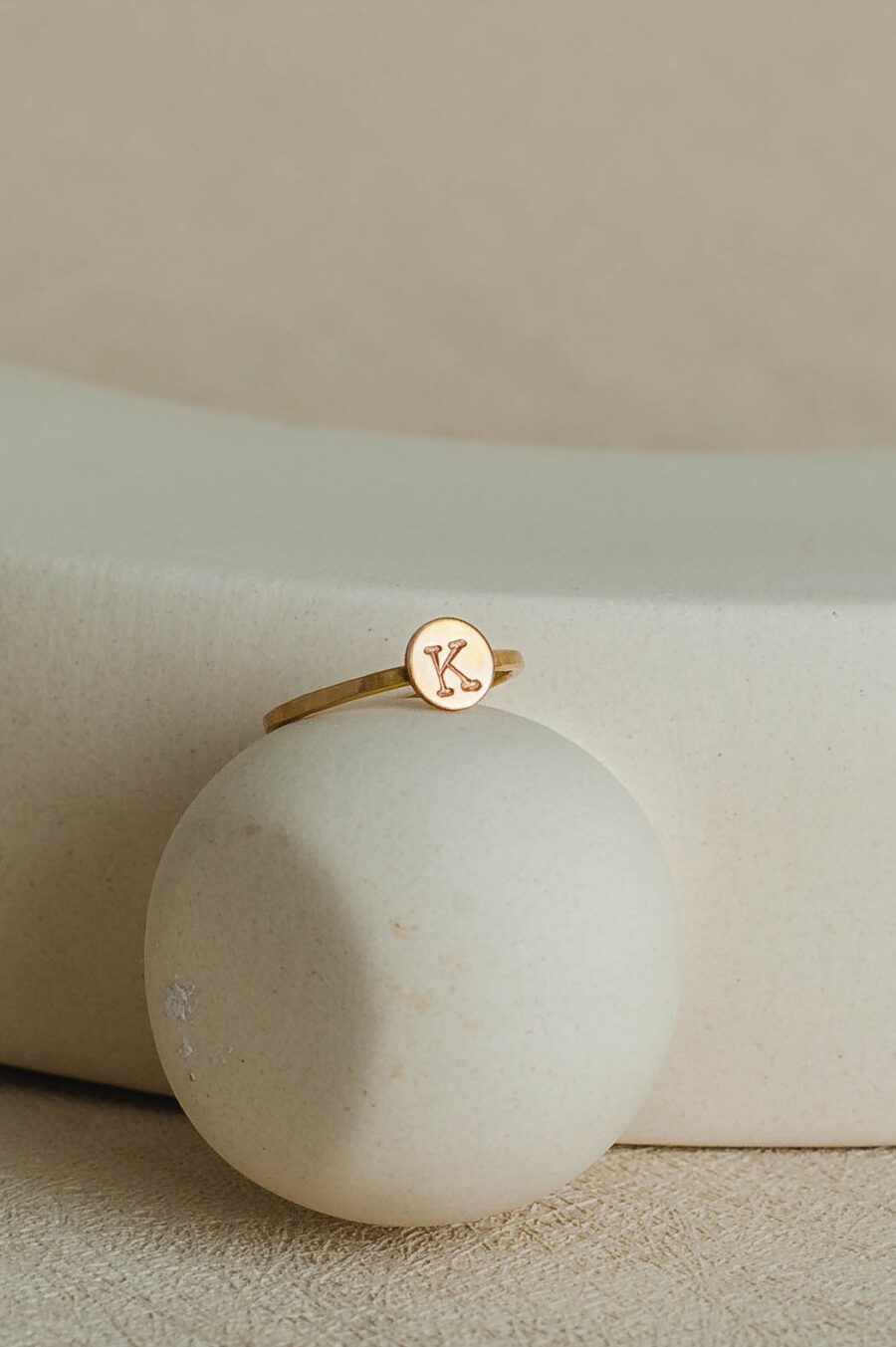 Ella | Initial Ring in 14k Gold Filled | LoveGem Studio - Image 4