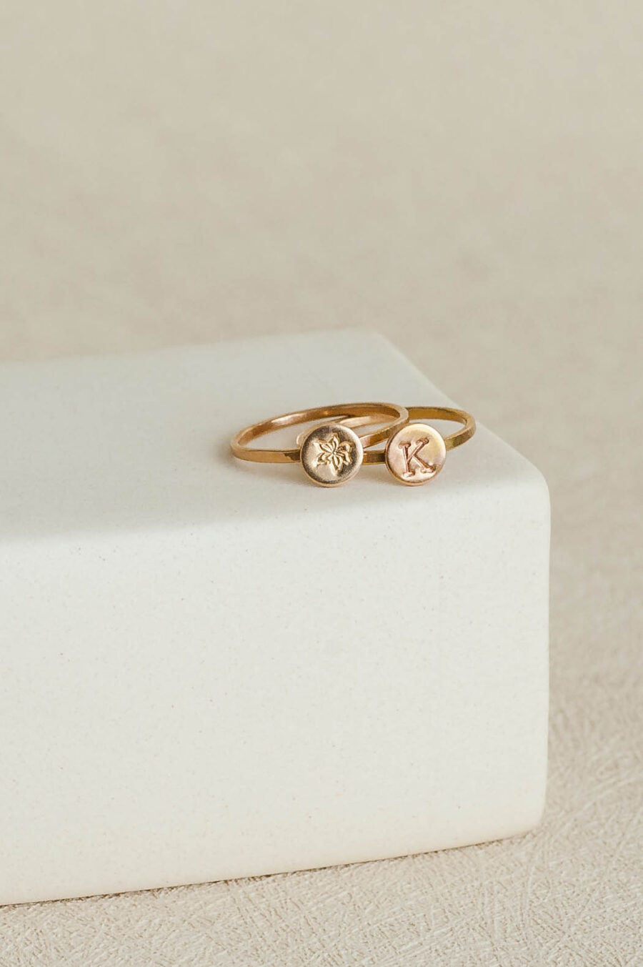 Ella | Initial Ring in 14k Gold Filled | LoveGem Studio - Image 5