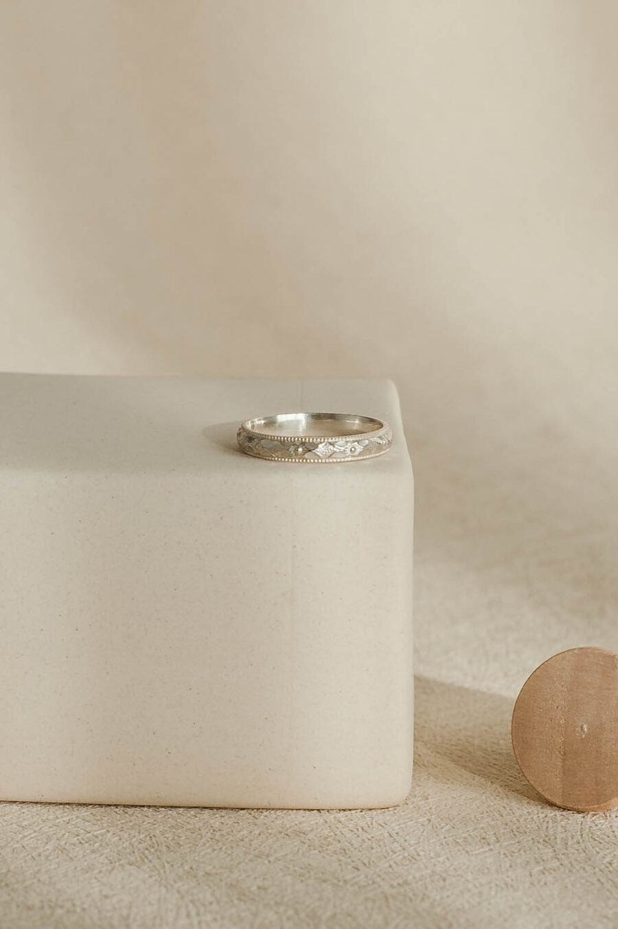 Sophie | Pattern Sterling Silver Ring Band | LoveGem Studio - Image 3