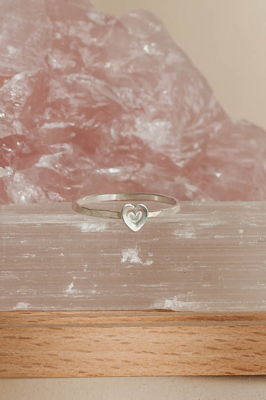 Valentina | Heart-In-Heart Sterling Silver Ring | LoveGem Studio