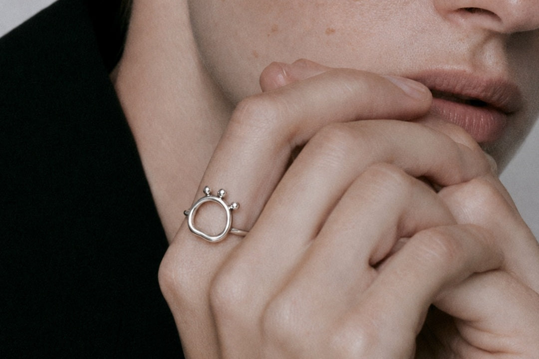 Hypoallergenic 940 Argentium silver ring crafted for sensitive skin.
