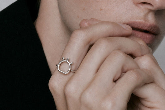 Hypoallergenic 940 Argentium silver ring crafted for sensitive skin.
