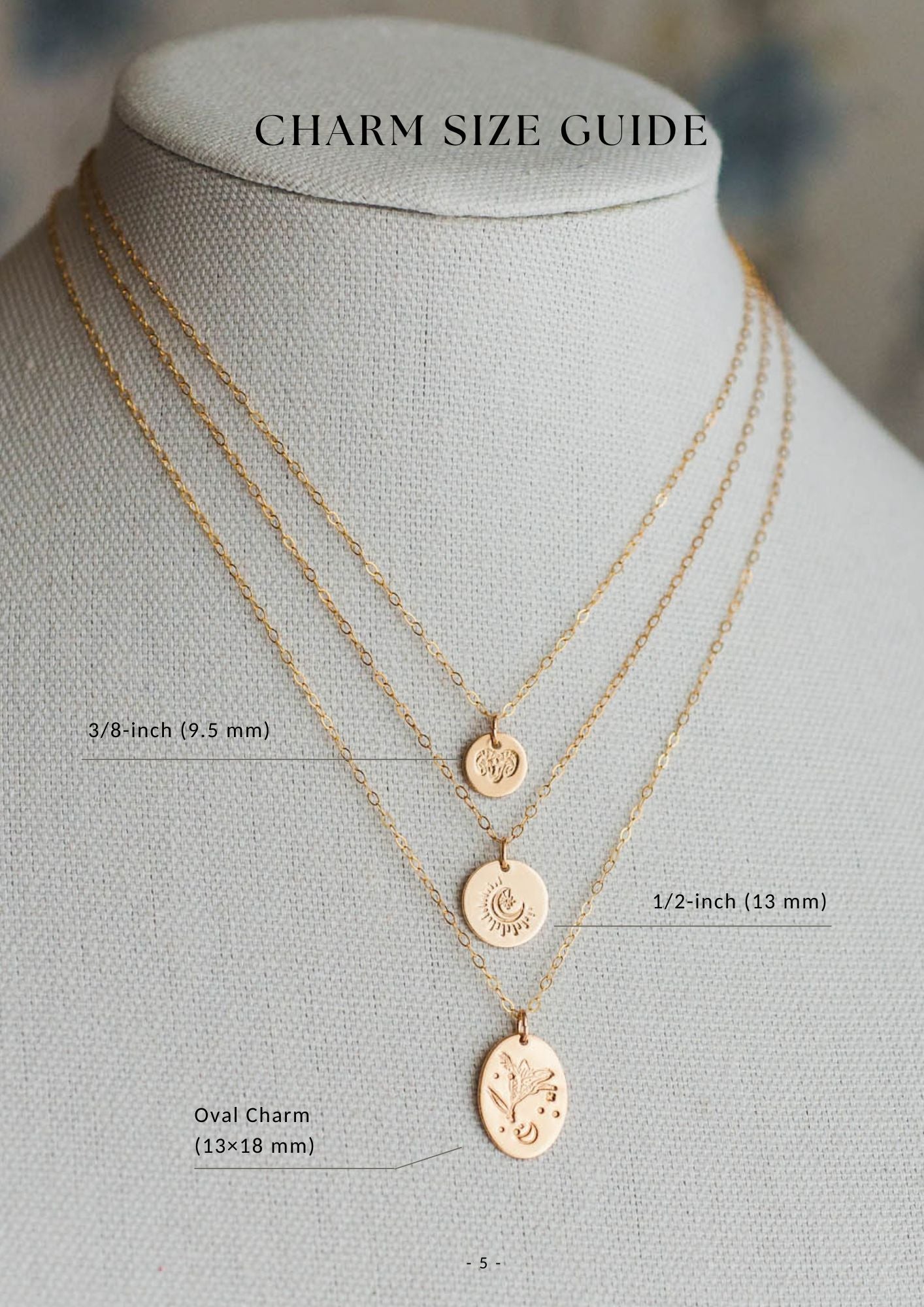 Moon-Star Charm Necklace | 14k Gold Filled | LoveGem Studio image 8