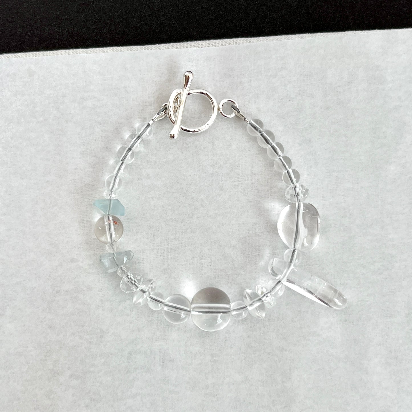 Mixed Quartz & Gemstone Bracelet - Healing Harmony Jewelry with Argentium Silver Toggle