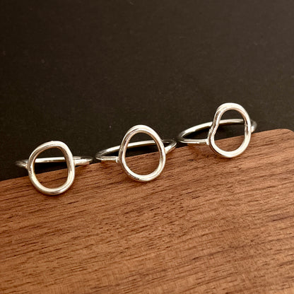 The Molten Flow Sculptural Ring – Hand-Fused Argentium