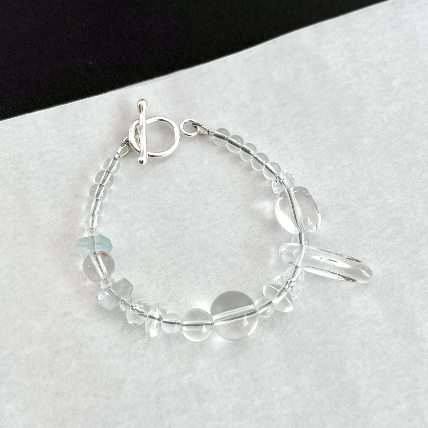 Mixed Quartz & Gemstone Bracelet - Healing Harmony Jewelry with Argentium Silver Toggle