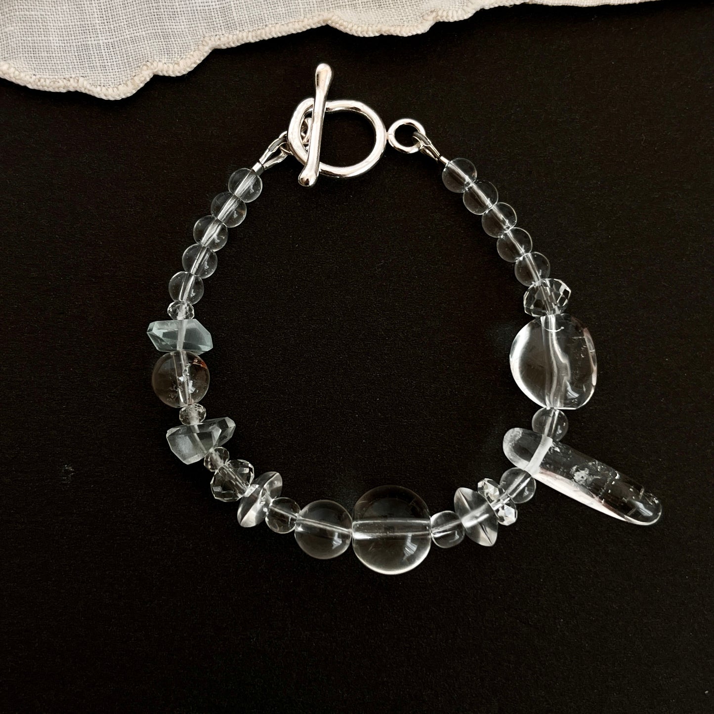 Mixed Quartz & Gemstone Bracelet - Healing Harmony Jewelry with Argentium Silver Toggle