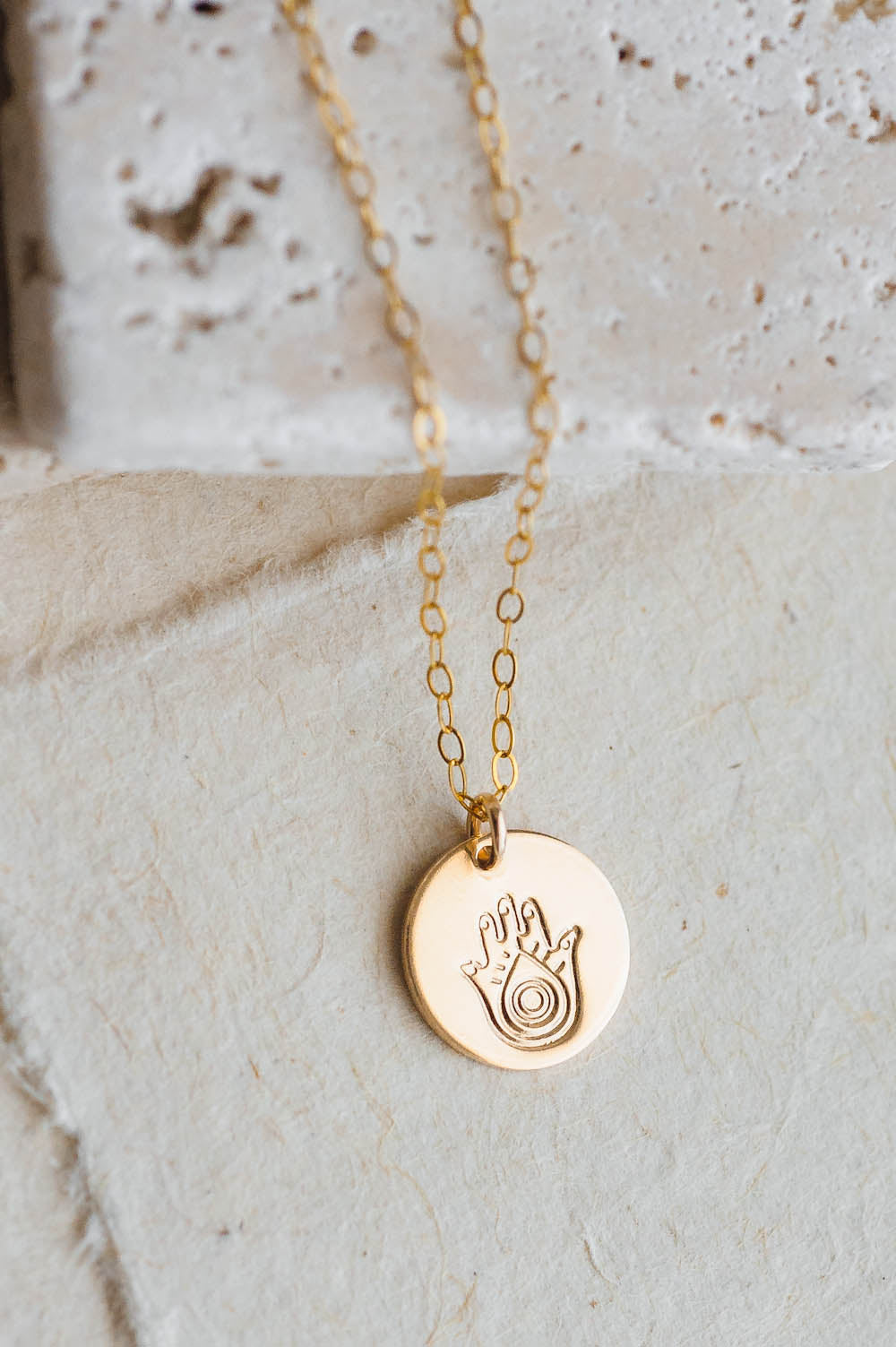 Evil Eye Charm Necklace | 14k Gold Filled | LoveGem Studio - 7, Necklace (Charm + Chain) image