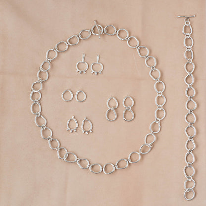 The Dual Frequency Drop Earrings – Fused Argentium Double Loops