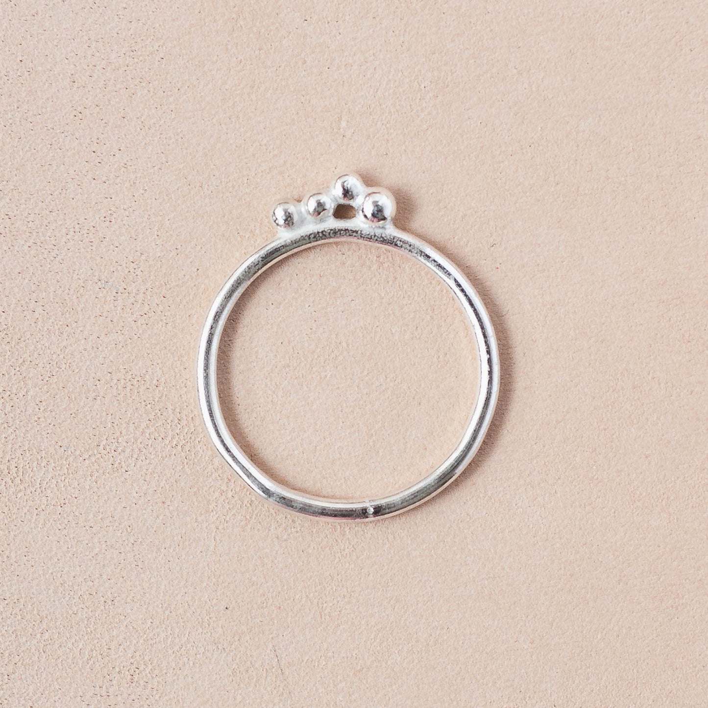 The Elemental Cluster Statement Ring – Hand-Fused Bead Texture (V1)