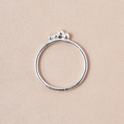 The Elemental Cluster Statement Ring – Hand-Fused Bead Texture (V1)