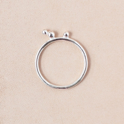 The Elemental Cluster Statement Ring – Hand-Fused Bead Texture (V2)