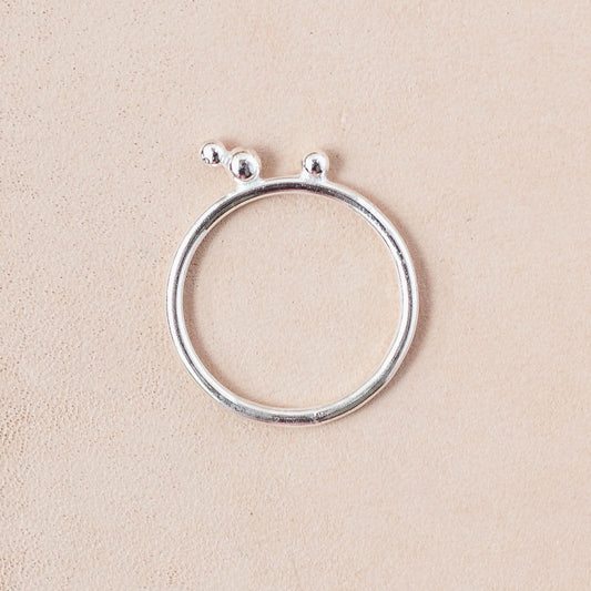 The Elemental Cluster Statement Ring – Hand-Fused Bead Texture (V2)
