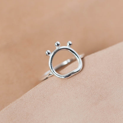 The Resonance Arch Statement Ring – Fused Argentium  Loop Design