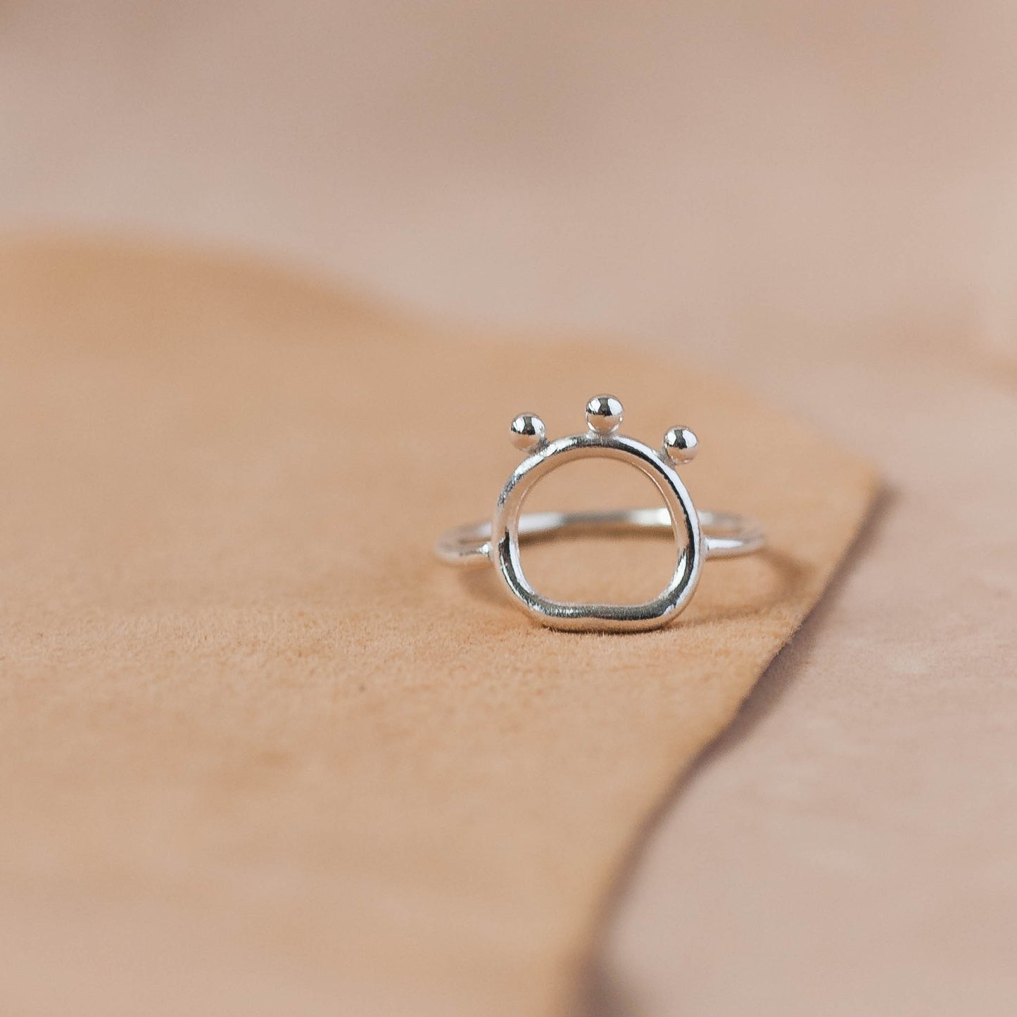 The Resonance Arch Statement Ring – Fused Argentium  Loop Design