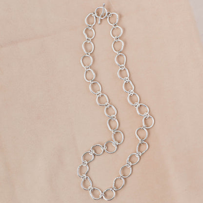 The Kinetic Pulse Statement Necklace – Heavy-Gauge Fused Argentium Silver