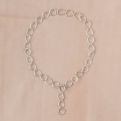 The Kinetic Pulse Statement Necklace – Heavy-Gauge Fused Argentium Silver