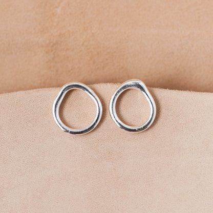 The Molten Flow Sculptural Earrings – Hand-Fused Argentium