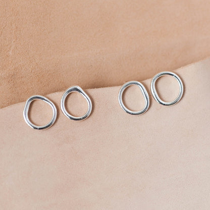 The Molten Flow Sculptural Earrings – Hand-Fused Argentium