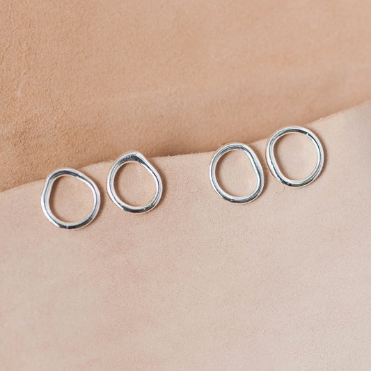 The Molten Flow Sculptural Earrings – Hand-Fused Argentium