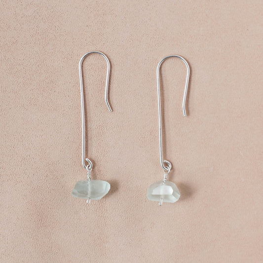 The Tidal Flow Dangle Earrings – Aquamarine Nuggets & Handmade French Hooks