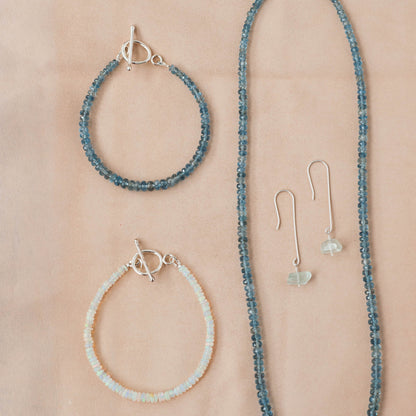 The Tidal Flow Dangle Earrings – Aquamarine Nuggets & Handmade French Hooks