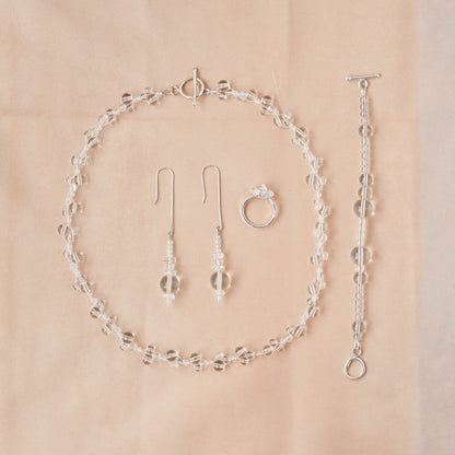 The Ethereal Echo Dangle Earrings – Assorted Quartz & Handmade French Hooks