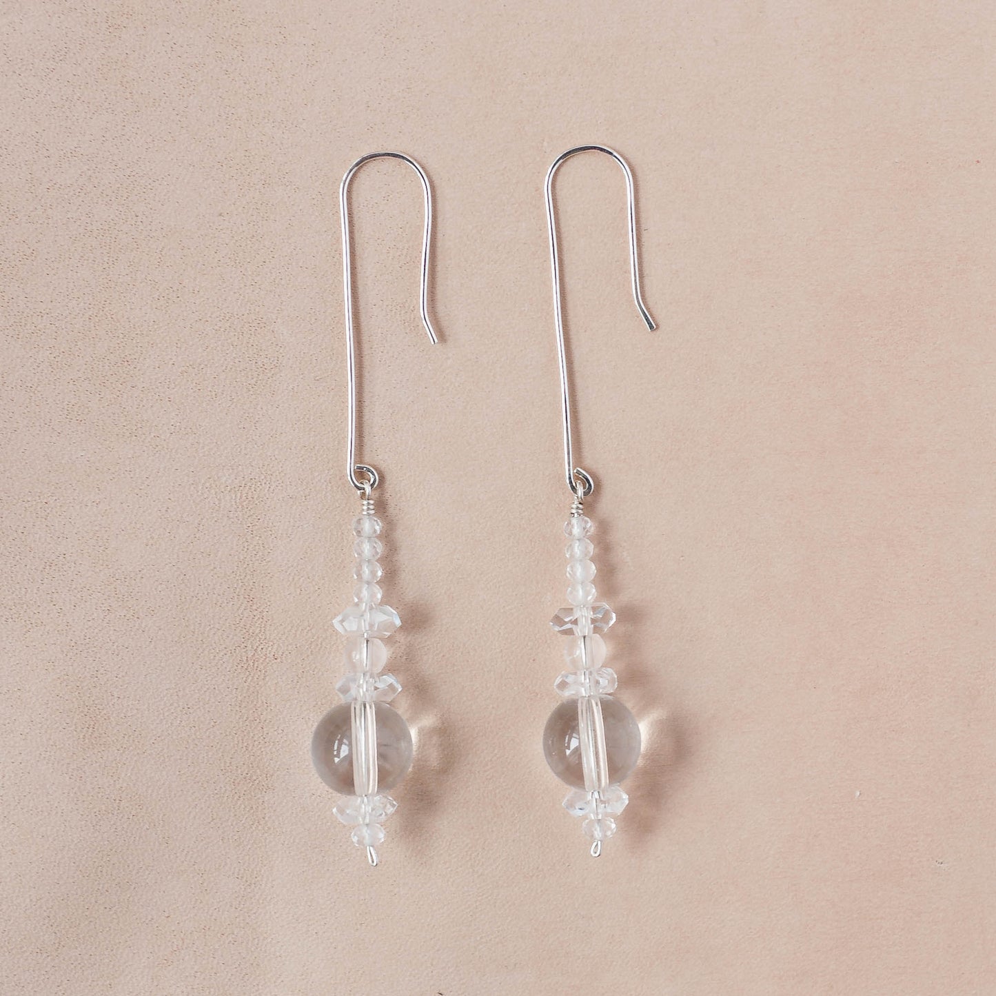 The Ethereal Echo Dangle Earrings – Assorted Quartz & Handmade French Hooks