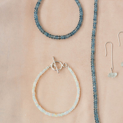 The Luminous Current Bracelet – Graduated Opal & Fused Argentium