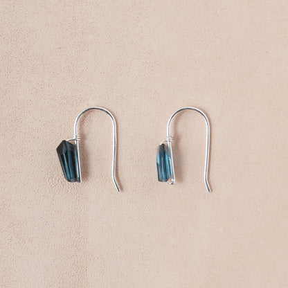The Midnight Horizon Earrings – London Blue Topaz Nuggets
