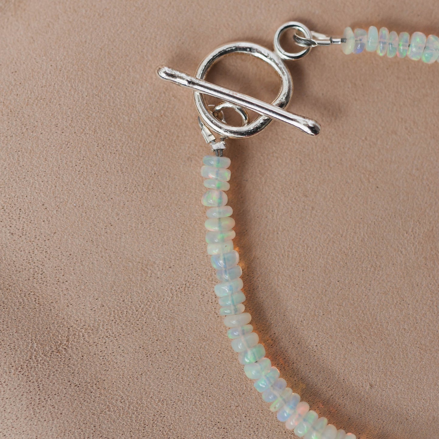 The Luminous Current Bracelet – Graduated Opal & Fused Argentium