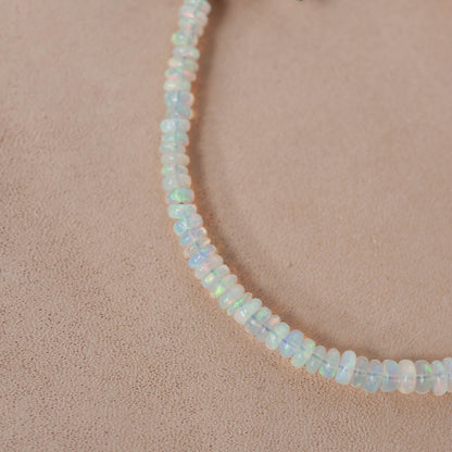 The Luminous Current Bracelet – Graduated Opal & Fused Argentium