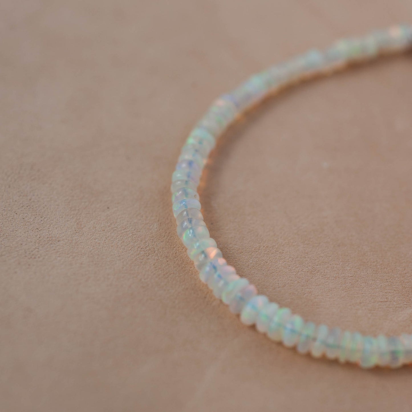 The Infinite Horizon Necklace – Graduated Fire Opal & Fused Argentium