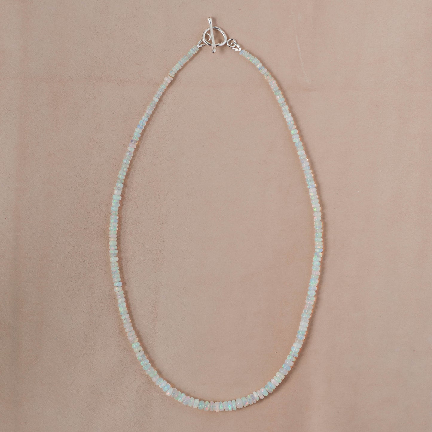 The Infinite Horizon Necklace – Graduated Fire Opal & Fused Argentium