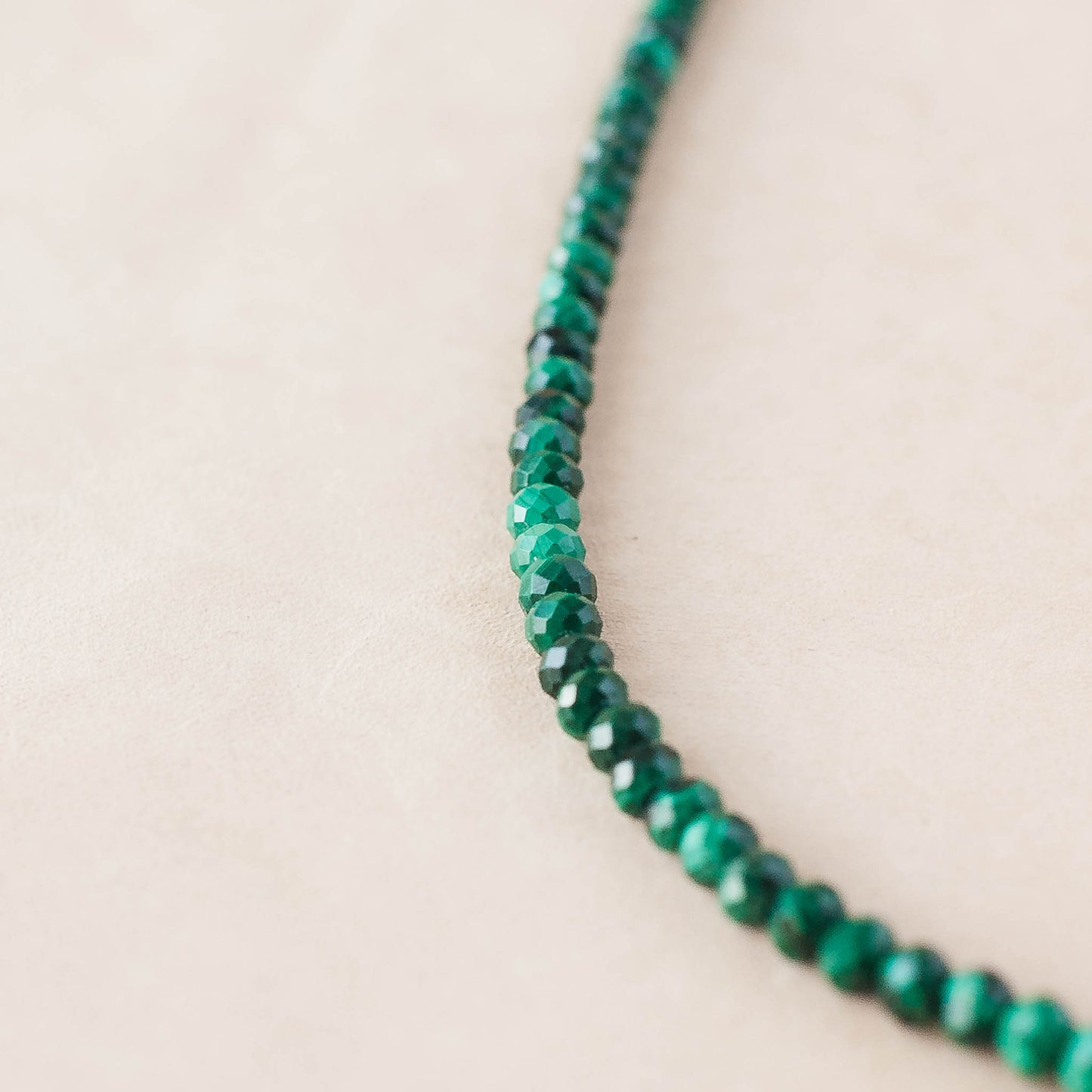 The Terra Pulse necklace – Faceted Malachite & Fused Argentium